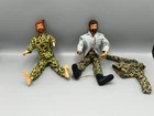 Vintage GI Joe Adventure Team 1970s Lot 2 Bearded Figures + Outfit Restore