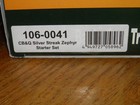 KATO N-SCALE 106-0041 MASTER 1 CB&Q SILVER STREAK ZEPHYR STARTER SET EXCELLENT — photo 10