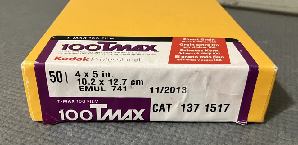 Kodak Professsional 1371517 T-Max 100 Black/White 4"x5" 50 Sheets (Exp. 2013) - Image 2 of 4