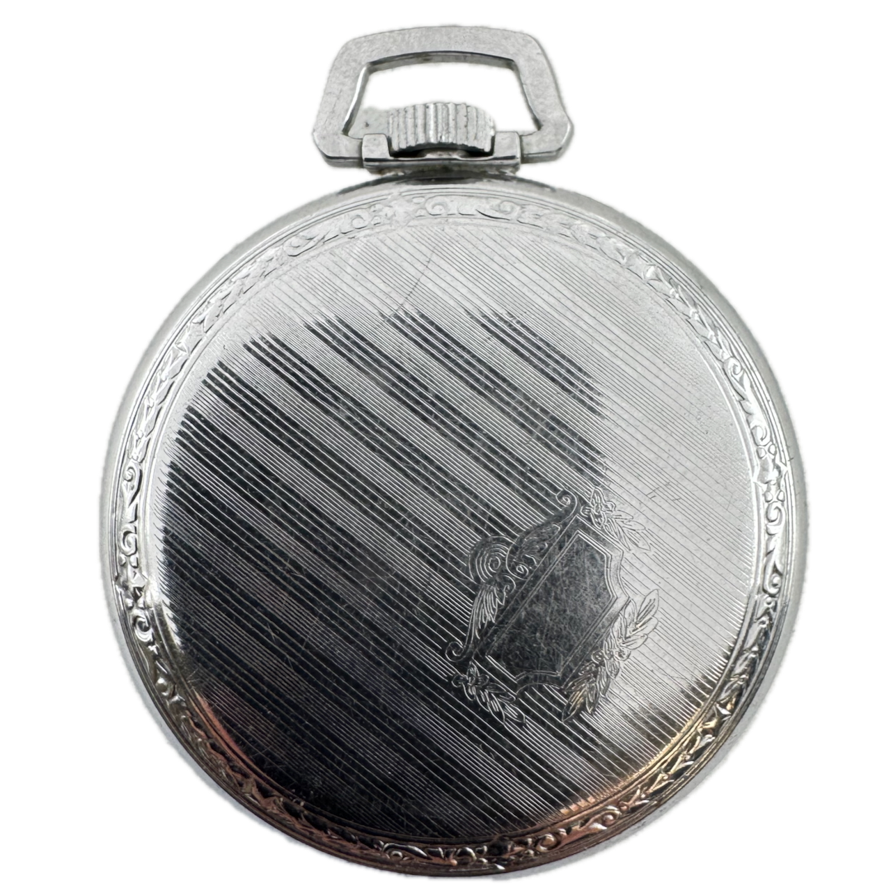 Antique Illinois 12 Size Open Face Pocket Watch Case Pinstriped USA Made