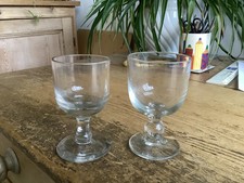 2 Similar Antique Regency Victorian  Gin / Port / Small Rummer Glasses