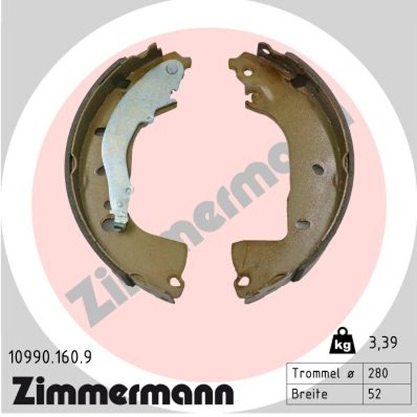 Bremsbackensatz Zimmermann 10990.160.9 FüR Vw Id E11 E12 E21 E39 Buzz Bus Ebb Q4-image