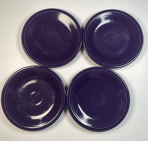 4 FIESTAWARE Plum Salad/Dessert Plates 7 1/4" Purple