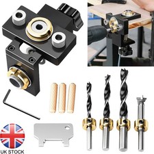 3in1 Doweling Jig Pocket Hole Jig Kit Wood Vertical Drilling Detachable Locator