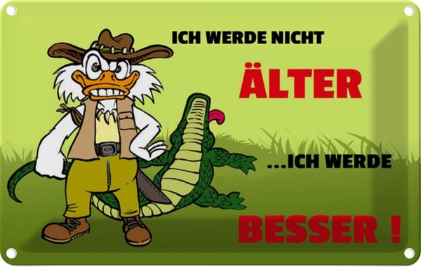 Blechschild 12X18 Cm Werde Nicht äLter Besser Dekoration Spruch Zitat Deko Gesch-image