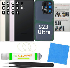 Galaxy S23 Ultra Back Cover Glass Replacement with Pre-Installed Camera Black