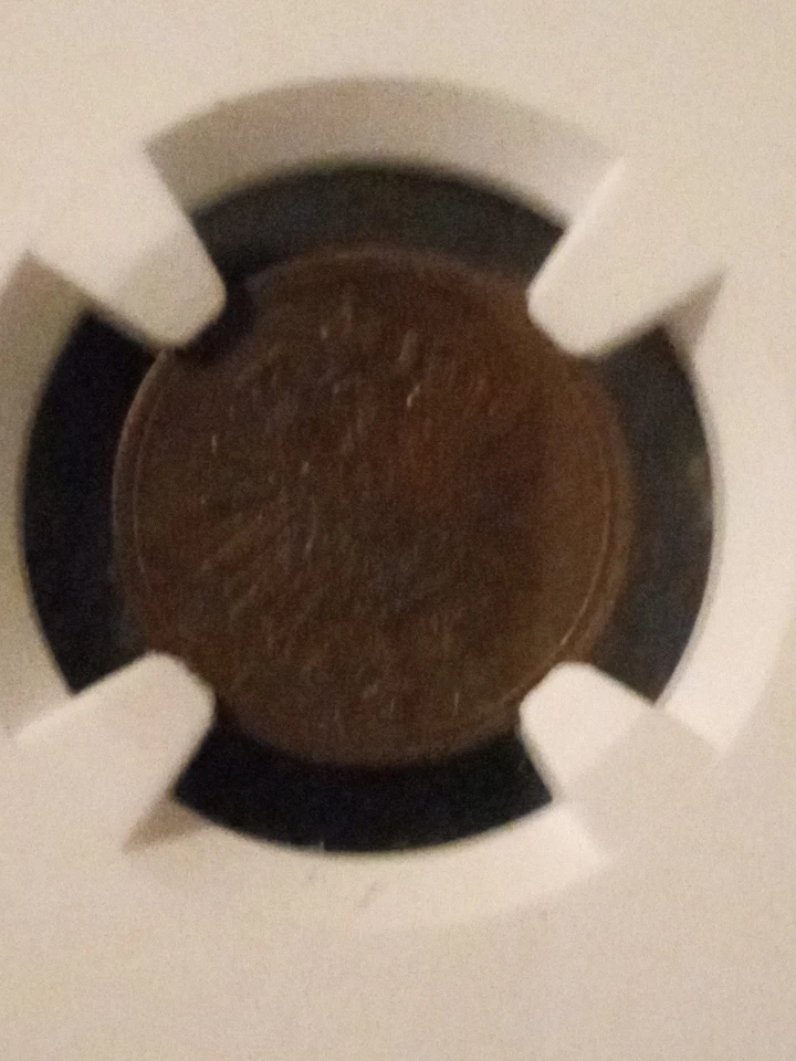 1877-A Germany 1 Pfennig NGC AU Details - Image 3 of 4