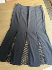 Calvin Klein Rock 38 Schwarz NP 229,90€ Langer Rock Gothic WGT Amphi Mera 