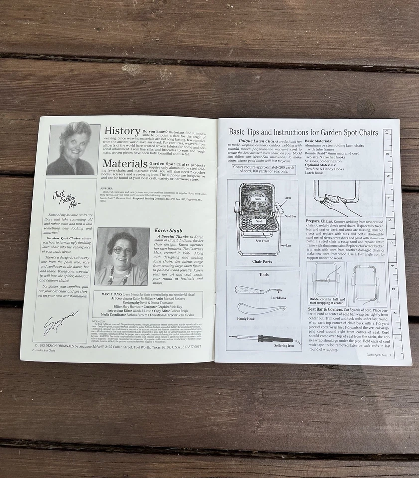 Garden Spot - Macrame Lawn Chair Pattern Book Designs To Make Karen Staub - Image 2 of 4