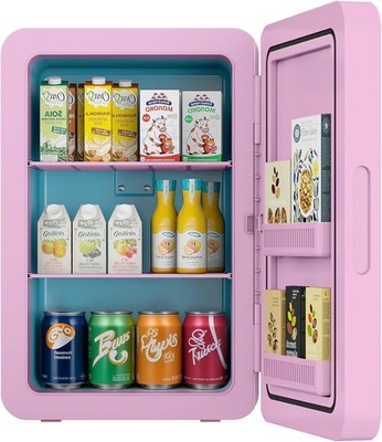 Minikühlschrank 22L/30 Dosen Tragbarer Kühler & Wärmer Minikühlschrank für Schlafzimmer mit