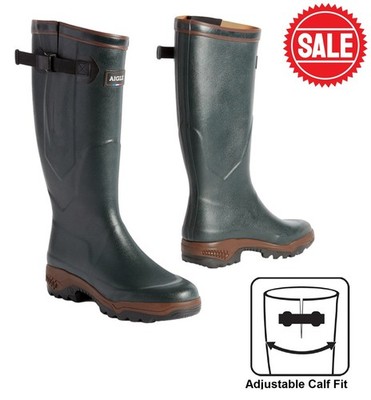 GUMMISTIEFEL Herren Aigle Parcours 2 Vario Gummistiefel UK 8 EU 42 Grün Bronze