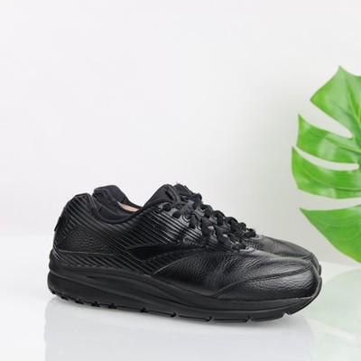 Brooks Womens Addiction Walker 2 Shoe Size 9 WIDE Black Leather Sneaker Platform