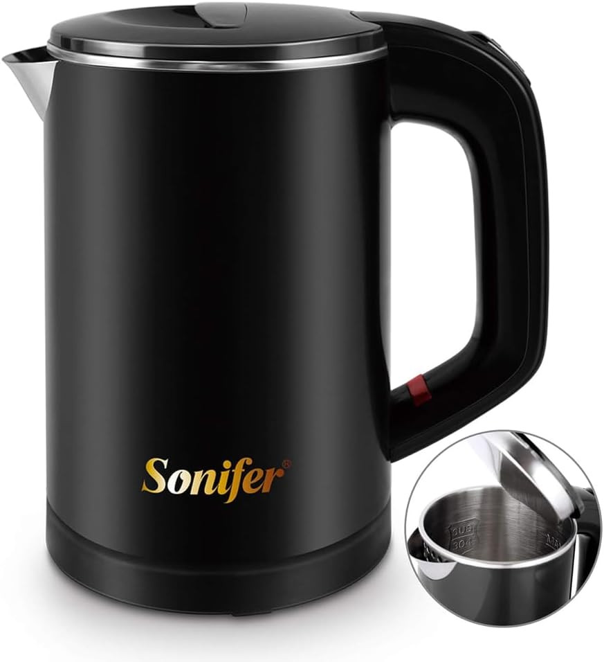 Bollitore Elettrico Piccolo 0.6L Acciaio Inox: Robusto per Viaggi e Camper