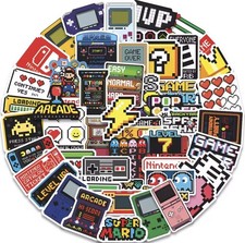 50x Gaming Sticker Set Arcade Videospiel Aufk...