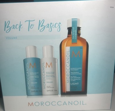 moroccan oil treatment Light 3.4 Oz And Shampoo Conditioner 2.4 Oz Set.