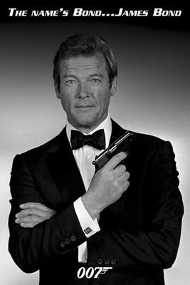 638309 James Bond Sir Roger Moore The Name's Bond Wall Decor Poster