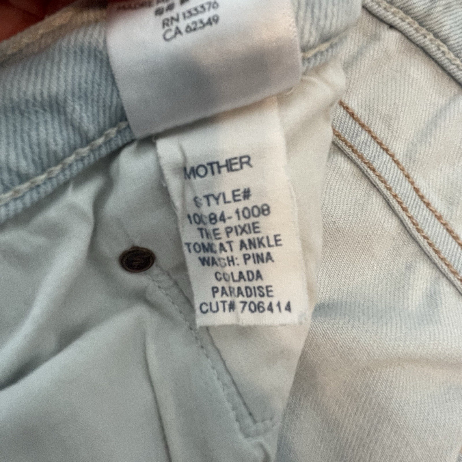 $265 MOTHER The PIXIE TOMCAT ANKLE Button Light P… - image 17