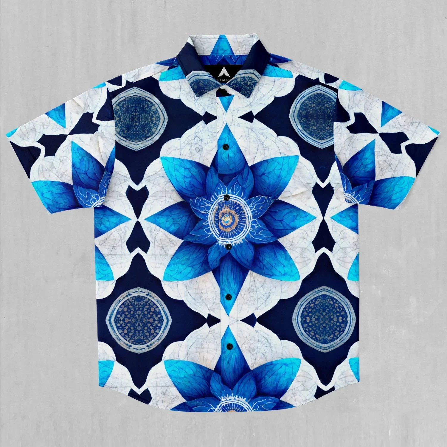 Delphinium Mandala Button Down Shirt Unisex S-5XL