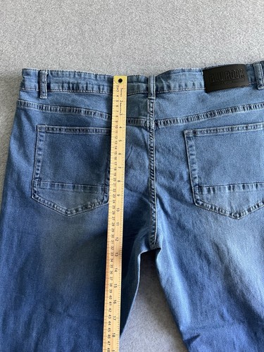 Blu Rock Denim Jeans Maße 38x32 Taschen Straight Leg Medium Wash Mid Rise - Bild 6 von 9