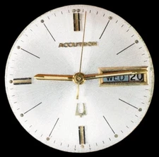 ACCUTRON Bulova Cal 2182 Silver Dial Gold Markers