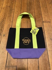 NWT New Trader Joe's Trick-or-Treat Halloween Limited Mini Canvas Tote Bag