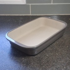 Pampered Chef Stoneware Gray Rectangular Baker 7 X 11 X 2? 1212  2 Qt/L NICE