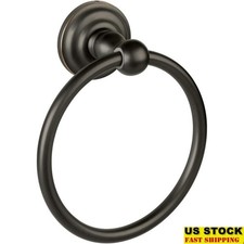 Wall-Mounted Towel Ring Oil Rubbed Bronze Zinc Brass Construction Quick Install