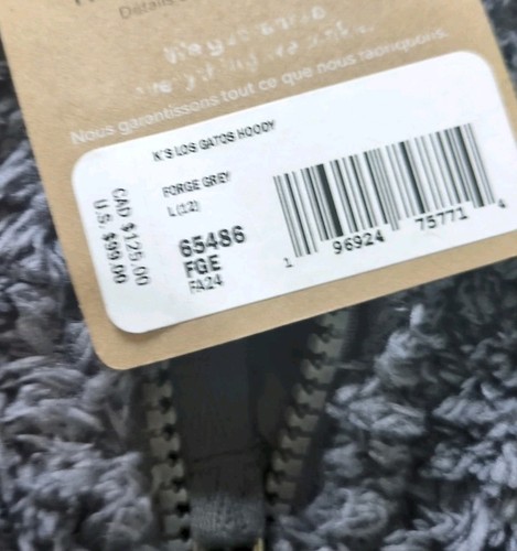 Patagonia Kids Los Gatos Hoody Youth US Size L (12) Grey NWT $99 - Picture 3 of 4