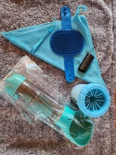 Portable Dog Water Bottle, Water & Food Dispenser with Waste Bag Holder & Scoop