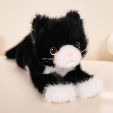 Cat Black-White 21 Inch Stuffed Animal Plush Toys Toddler Dolls Kids Gifts