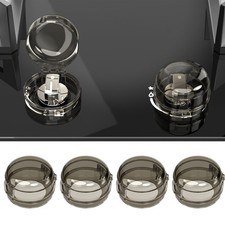 6Pcs Child Proof Stove Knob Covers Durable Plastic Kitchen Safety Lock Black