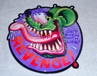 VINTAGE RAT FINK GET REVENGE W/ LIFE METAL RATFINK ED ROTH HOT ROD GASOLINE SIGN