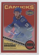 2019 O-Pee-Chee Platinum Retro Rookie Rainbow Red Guillaume Brisebois Auto 0e0b