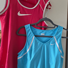 Nike Damen Trägershirt M Blau/Weiß ärmello...