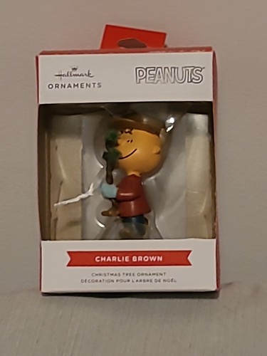 CHARLIE BROWN w/Tree 2021 Hallmark Christmas Tree Ornament Peanuts -
