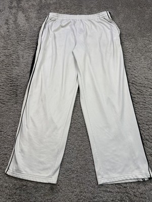 Starter Track Pants Men XL White Satin Striped Baggy Loose Fit Stretch Vtg  90s - Main Image