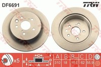 2 X Bremsscheibe TRW DF6691 FüR Lexus GS RC IS III