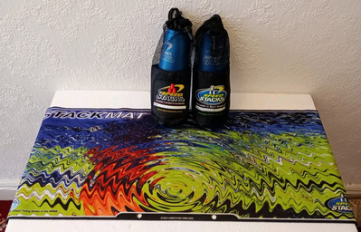 Speed Stacks Stapelmatte WSSA & 2 x Pokalsets World Sport Stacking Association