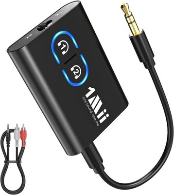 2-in-1 Bluetooth 5.3 Transmitter/Receiver   Dual Link HD Audio for Home & Travel