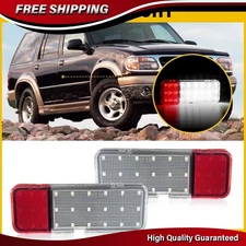 For 1997-2002 Ford Expedition White & Red 2X LED Door Panel Light Courtesy Light