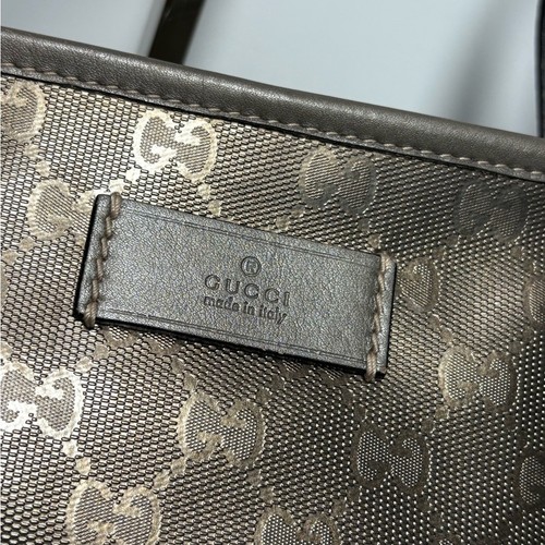 Authentische GUCCI Guccisima irisierende Beuteltasche Schultertasche mit Zertifikat und Staubwedel - Bild 3 von 15
