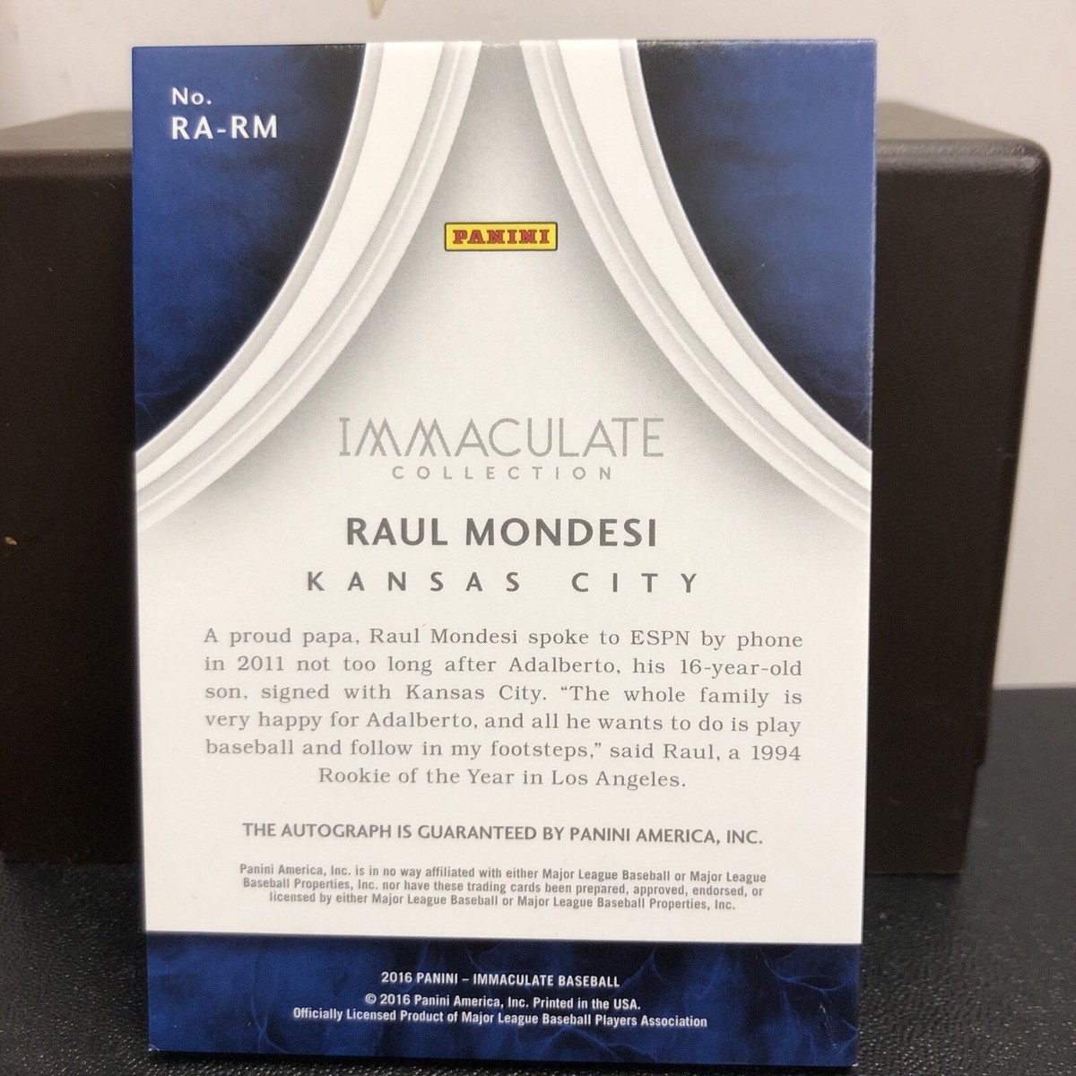 Raul Mondesi 2016 Panini Immaculate Autograph 36/49 RC | eBay