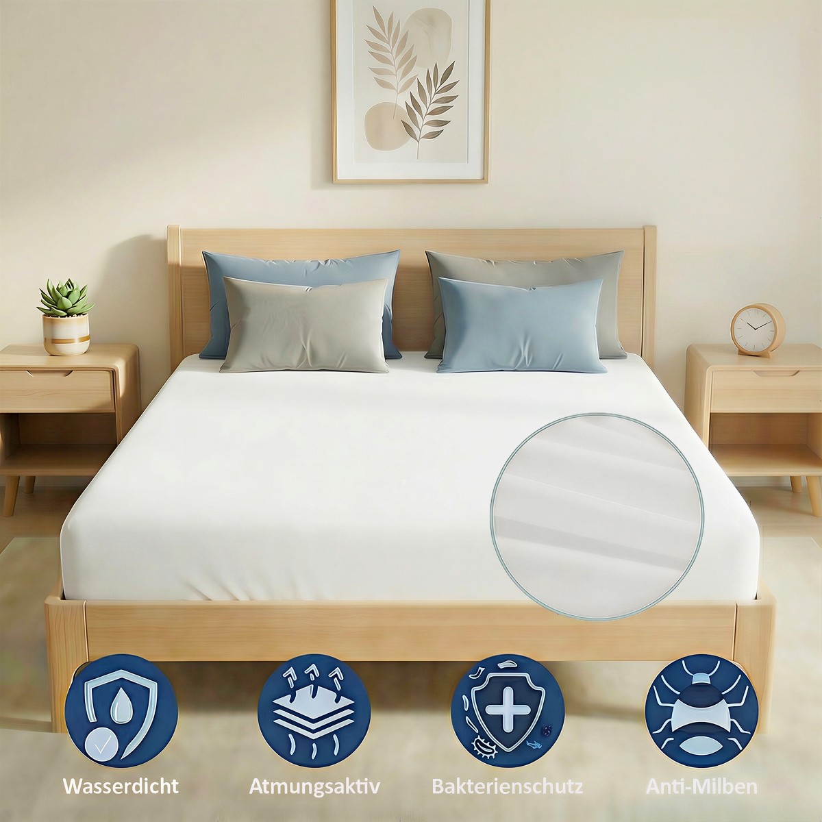 120 x 200 x 40 Mattress Cover Waterproof Protective round Rubber