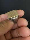 Antique Old Silver Band with 10K Top Signet Ring Circa 1800's — photo 5