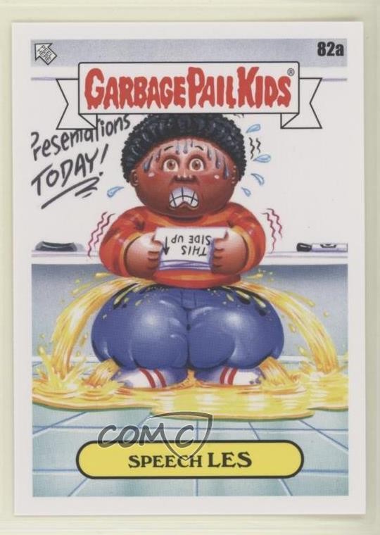 2020 Topps Garbage Pail Kids Late To School #82a Speech Les front