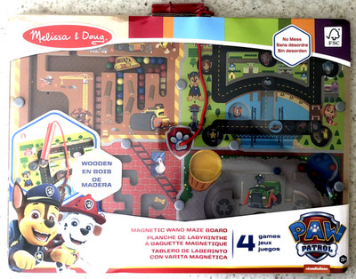 Melissa & Doug Paw Patrol Magnetstab Labyrinth Brett 4 Spiele in 1 **Neu & Versiegelt**