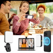 Magnetic Selfie Light for Phone - Rechargeable LED Video Light with Clip New!