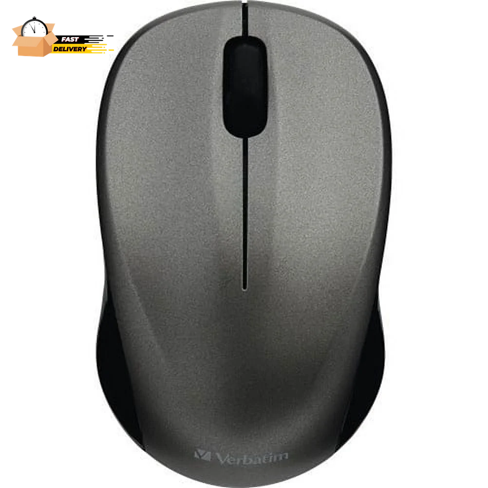Wireless Silent Blue LED Mouse in Graphite Finish