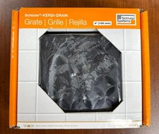 Schluter Systems Kerdi-Drain 4" Square Grate Black Floral - KDIF4GRKMGSD5 - OPEN