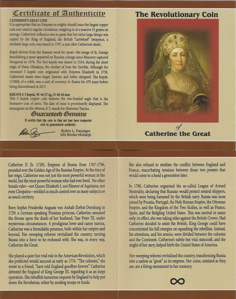 Rare Russian Coin - 5 Kopek of Catherine the Great (AD 1767-96) NGC - (MG) - Image 3 of 3